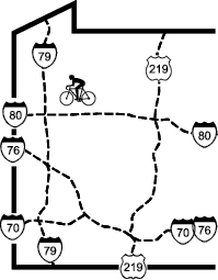 Map showing the trail location within the surrounding region providing context for the trail environment